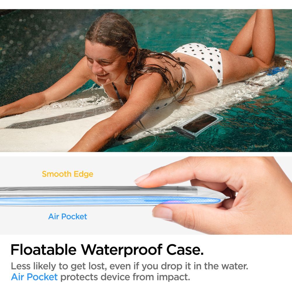 Universele Waterdichte Telefoonhoes max. 6,9 inch, Spigen, A610, Transparant AMP04530