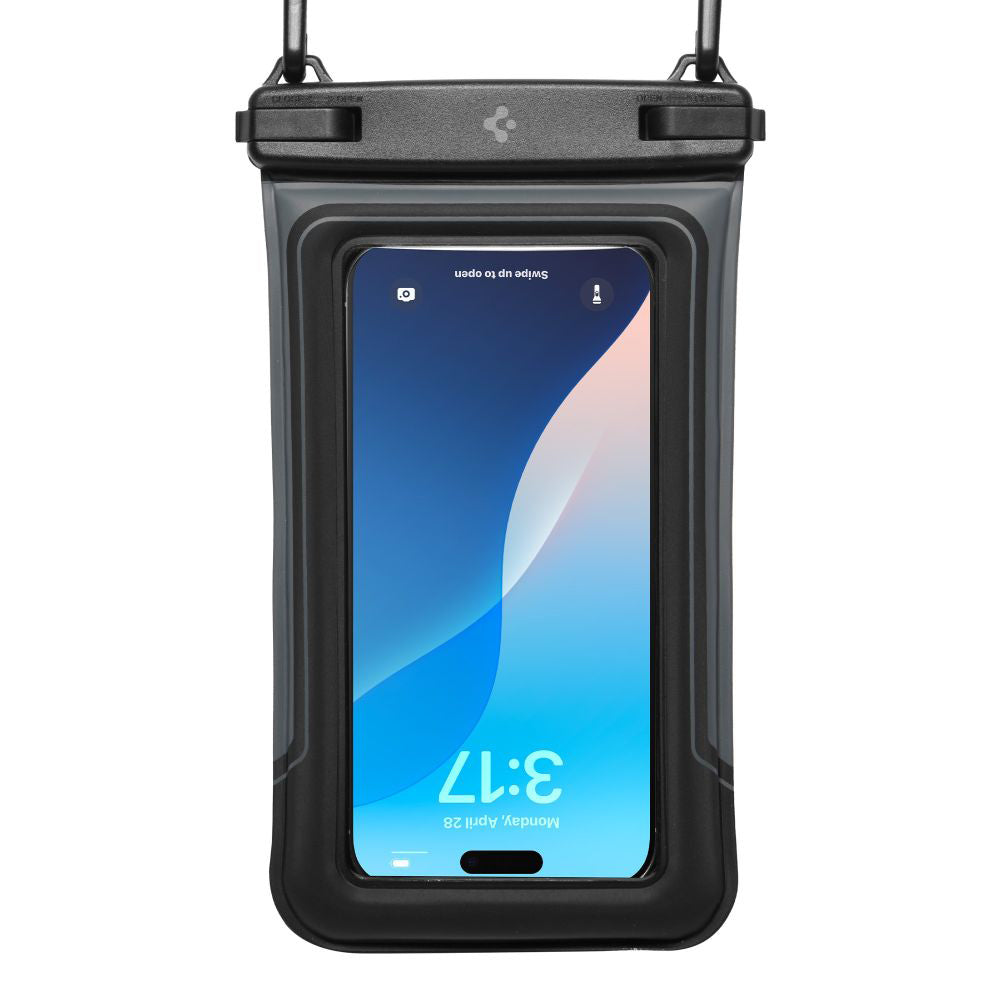 Universele Waterdichte Hoes voor Telefoon max. 6.9inch, Spigen, A611P, Set 2 stuks, Matzwart ACS09348