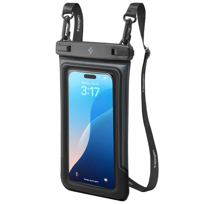 Universele Waterdichte Hoes voor Telefoon max. 6.9inch, Spigen, A611P, Set 2 stuks, Matzwart ACS09348