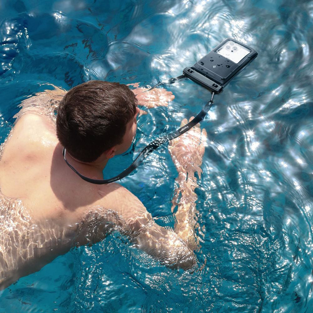 Universele Waterdichte Hoes voor Telefoon max. 6.9inch, Spigen, A611P, Set 2 stuks, Matzwart ACS09348