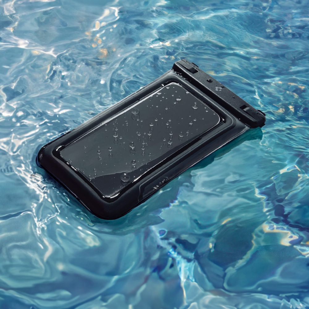 Universele Waterdichte Hoes voor Telefoon max. 6.9inch, Spigen, A611P, Set 2 stuks, Matzwart ACS09348