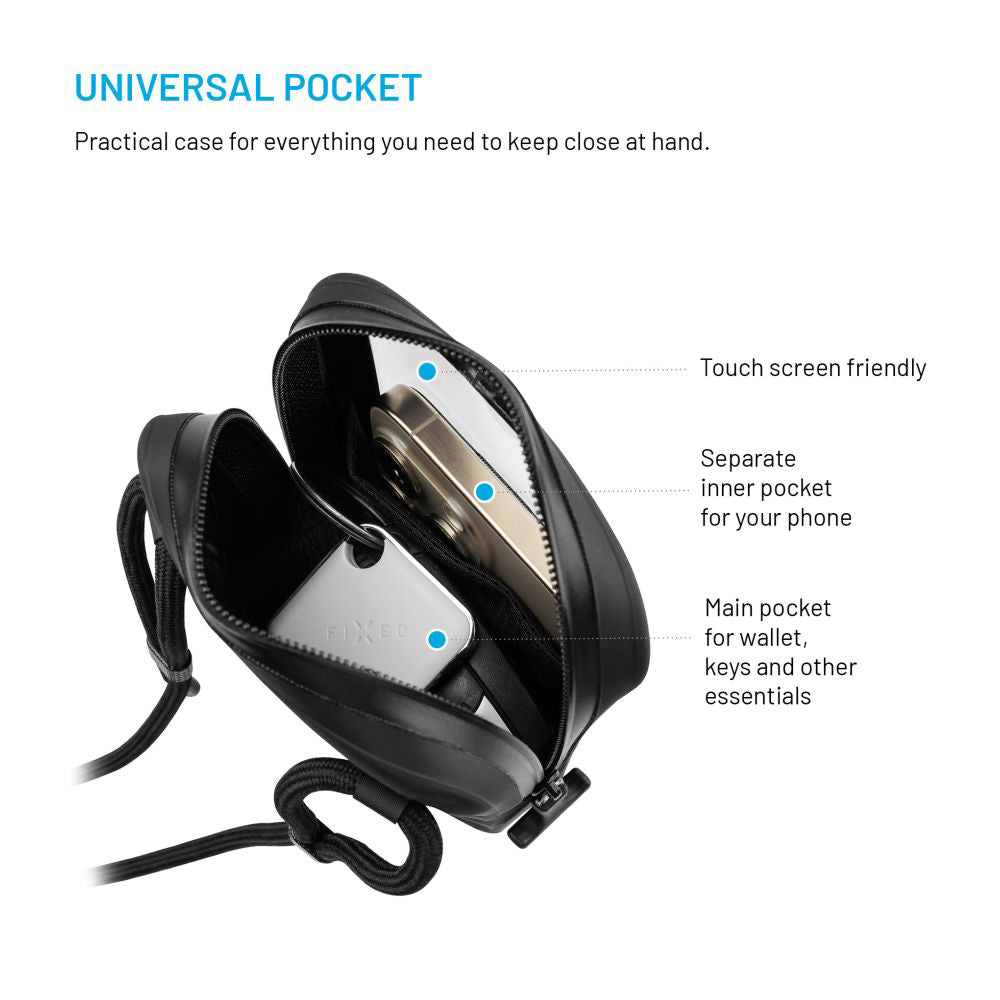 Universele Waterproof Hoes voor Telefoon max. 7 inch, Fixed, Zwart