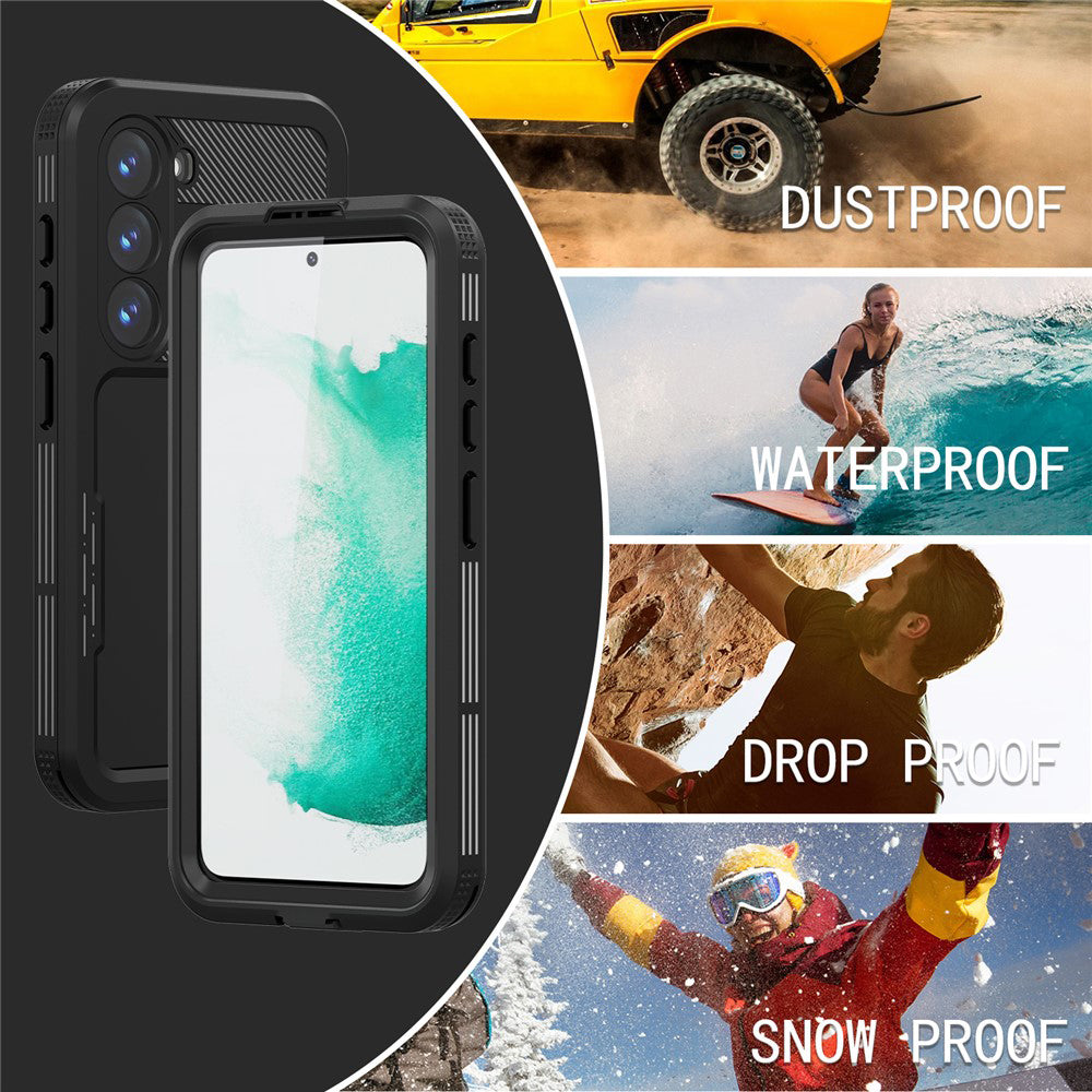 Waterproof hoes voor Samsung Galaxy S26 Plus, ShellBox, Zwart