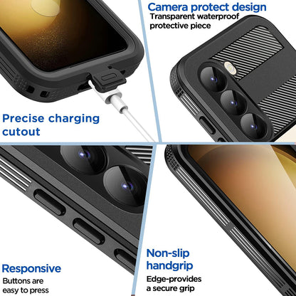 Waterproof hoes voor Samsung Galaxy S26 Plus, ShellBox, Zwart