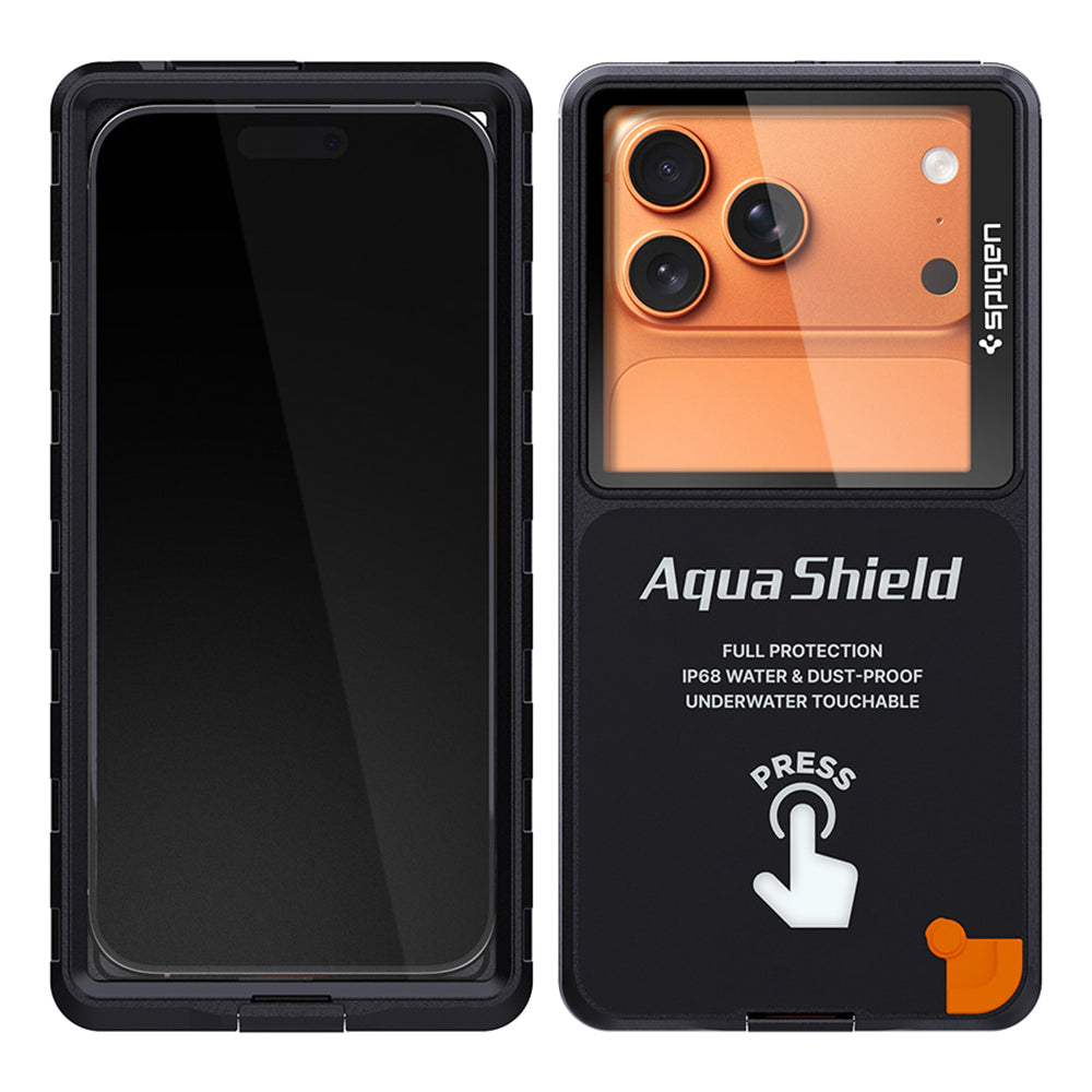 Universele Waterdichte Hoes Spigen, Aqua Shield A604, Zwart ACS11675