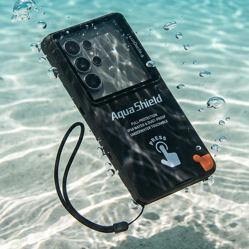 Universele Waterdichte Hoes Spigen, Aqua Shield A604, Zwart ACS11675