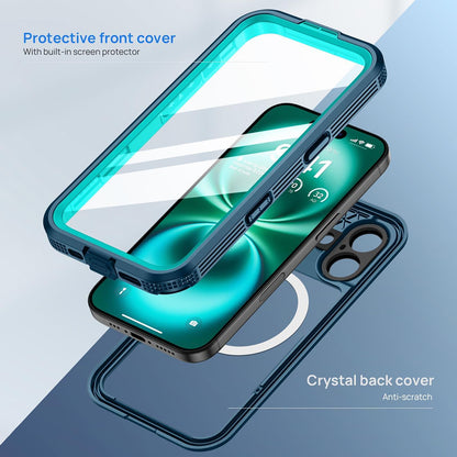 Waterproof hoesje voor Apple iPhone 16, ShellBox, Carbon, Zwart
