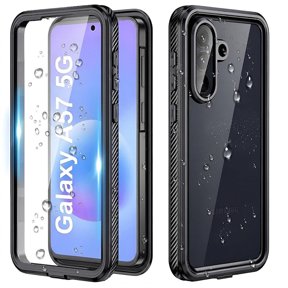 Waterproof hoes voor Samsung Galaxy A57 5G, ShellBox, Zwart