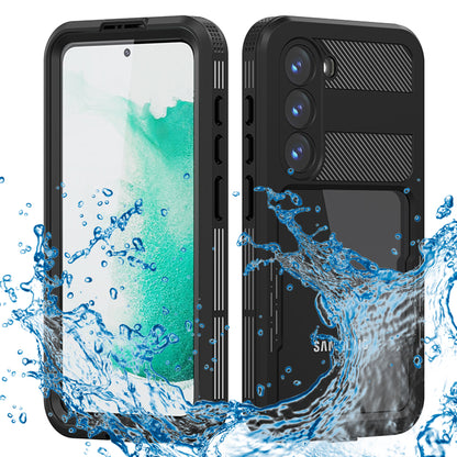 Waterproof hoes voor Samsung Galaxy S23 S911, ShellBox, Zwart