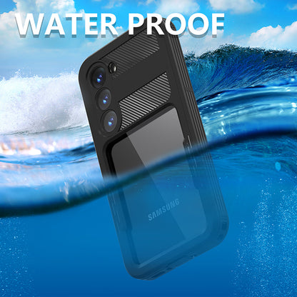 Waterproof hoes voor Samsung Galaxy S23 S911, ShellBox, Zwart