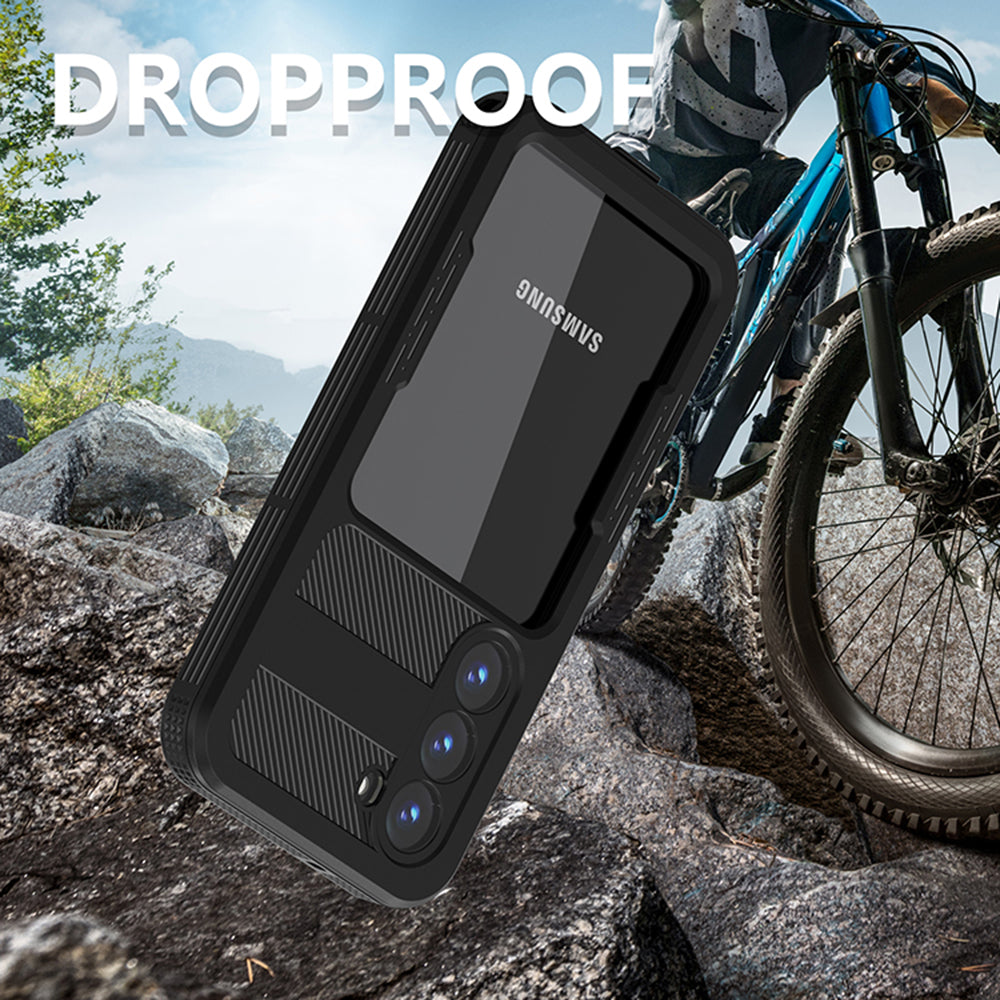 Waterproof hoes voor Samsung Galaxy S23 S911, ShellBox, Zwart