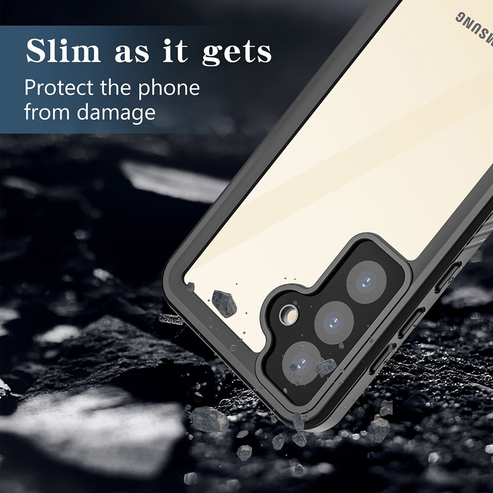 Waterproof hoes voor Samsung Galaxy S24+ S926, ShellBox, Zwart