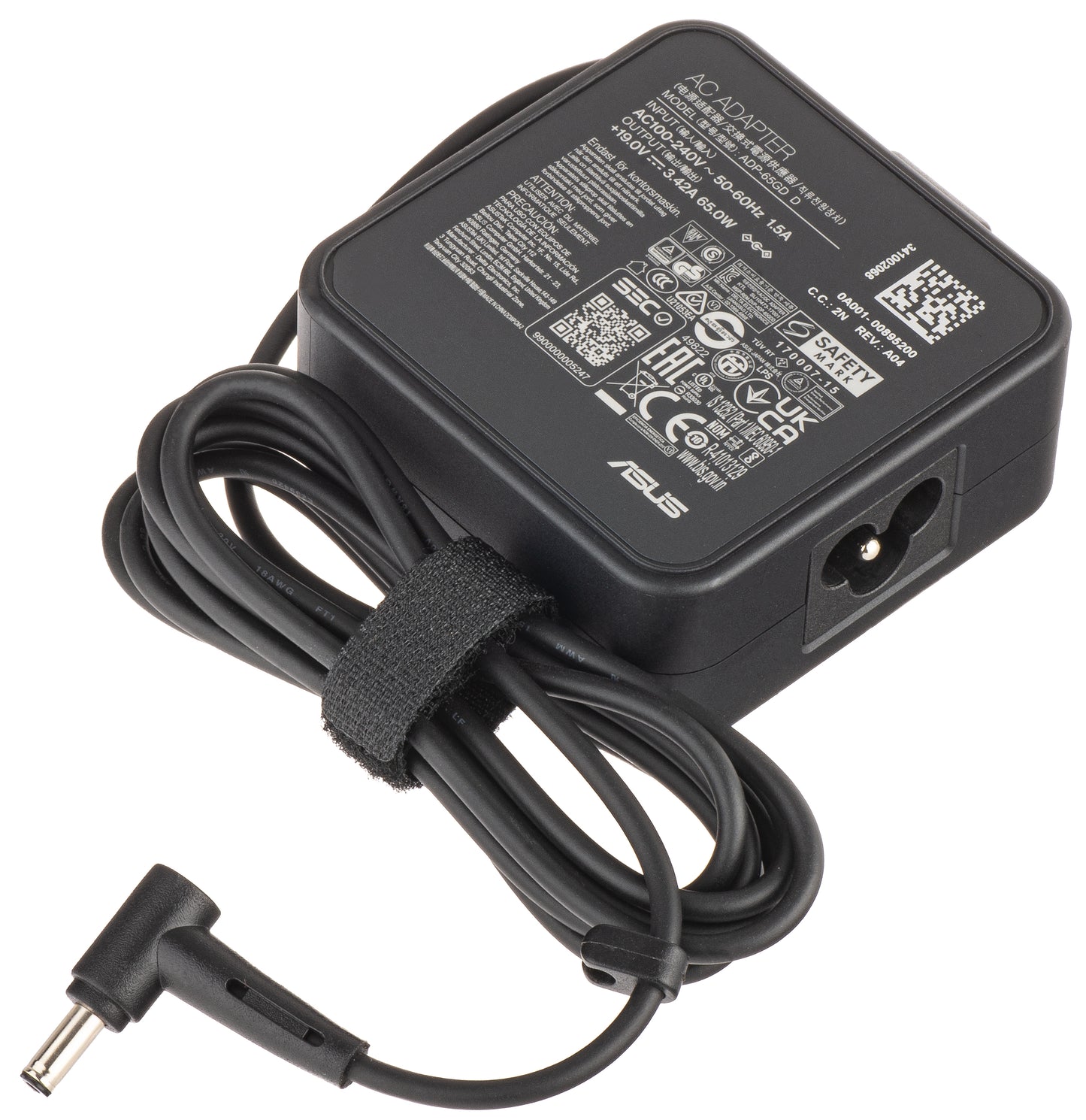 Lader Asus K401LB / UX303LB, 65W, 19V, 3 Pen, Zwart 0A001-00046500 