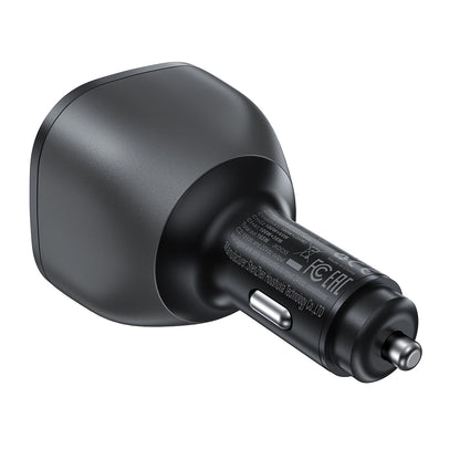 Auto-oplader Acefast B14, 165W, 5A, 1 x USB-A - 2 x USB-C, Zwart