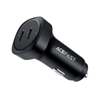 Auto Oplader Acefast B2, 72W, 3A, 2 x USB-C, Zwart