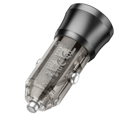 Auto-oplader Borofone BZ25 Journey, 38W, 3A, 1 x USB-A - 1 x USB-C, Zwart