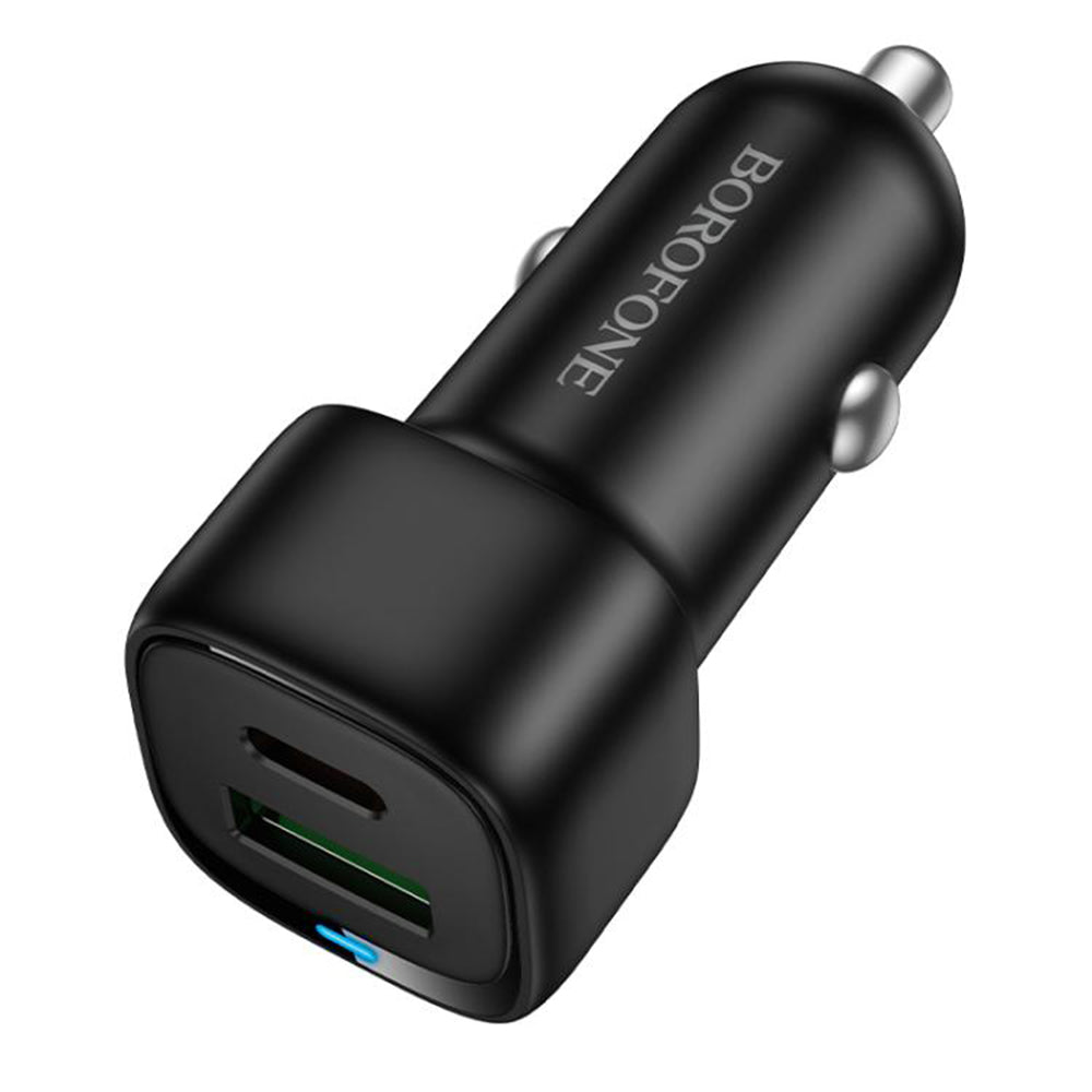 Auto-oplader Borofone BZ34B Cloud, 38W, 3A, 1 x USB-A - 1 x USB-C, Zwart