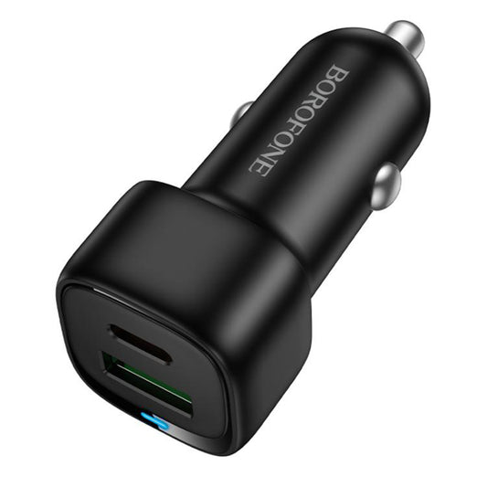 Auto-oplader Borofone BZ34B Cloud, 38W, 3A, 1 x USB-A - 1 x USB-C, Zwart
