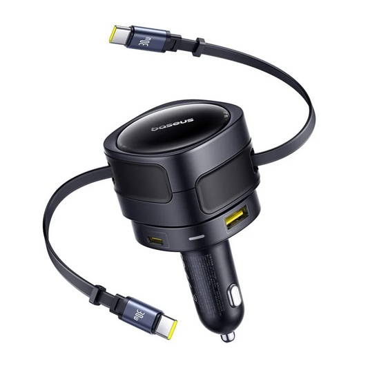 Baseus Enjoyment Max-autolader met USB-C-kabel, 90 W, 1 x USB-A - 1 x USB-C, zwart C00035507121-03
