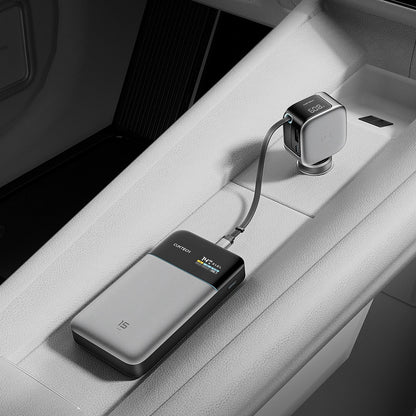 Autolader met USB-C-kabel Cuktech CC903P Display, 100W, 5A, 1 x USB-A - 1 x USB-C, Grijs