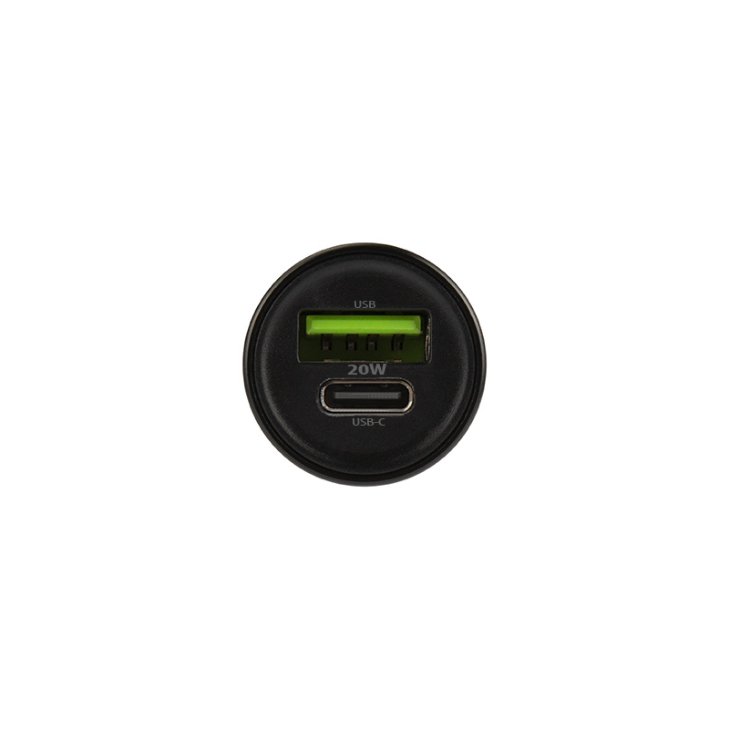 Car Charger with USB-C Cable MaXlife MXCC-04, 20W, 3A, 1 x USB-A - 1 x USB-C, Black