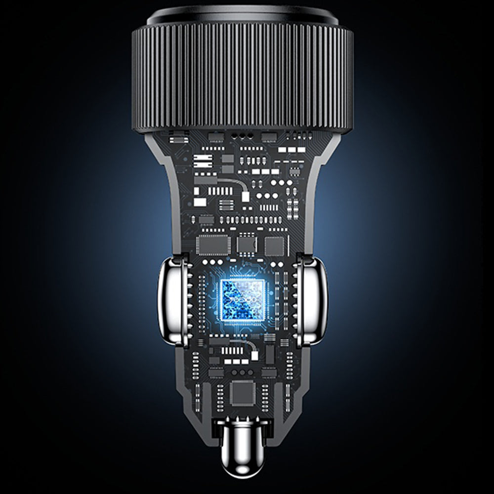 Autolader met Lightning Kabel Yesido Y60, 38W, 3A, 1 x USB-A - 2 x USB-C, Zwart