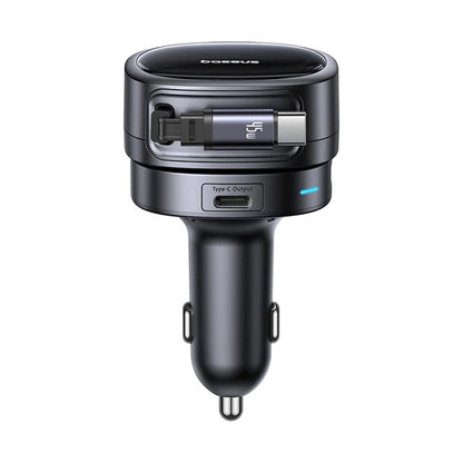 Car Charger with USB-C Cable Baseus PrimeTrip VR1, 60W, 3A, 1 x USB-A - 1 x USB-C, Black C00069001121-00