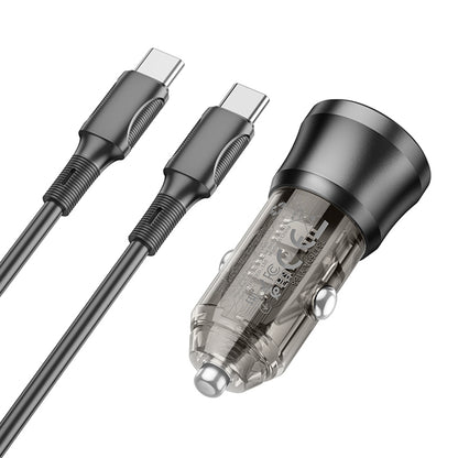 Auto-oplader met USB-C Kabel Borofone BZ25 Journey, 38W, 3A, 1 x USB-A - 1 x USB-C, Zwart