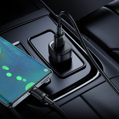 Auto-oplader met USB-C Kabel Borofone BZ34 Cloud, 18W, 3A, 1 x USB-A, Wit