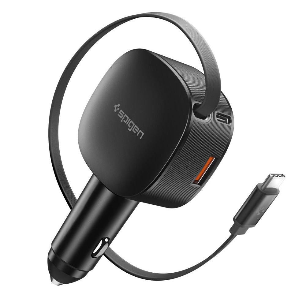 Auto-oplader met USB-C Kabel Spigen EV603BT Essential, 60W, 3A, 1 x USB-A - 1 x USB-C, Zwart