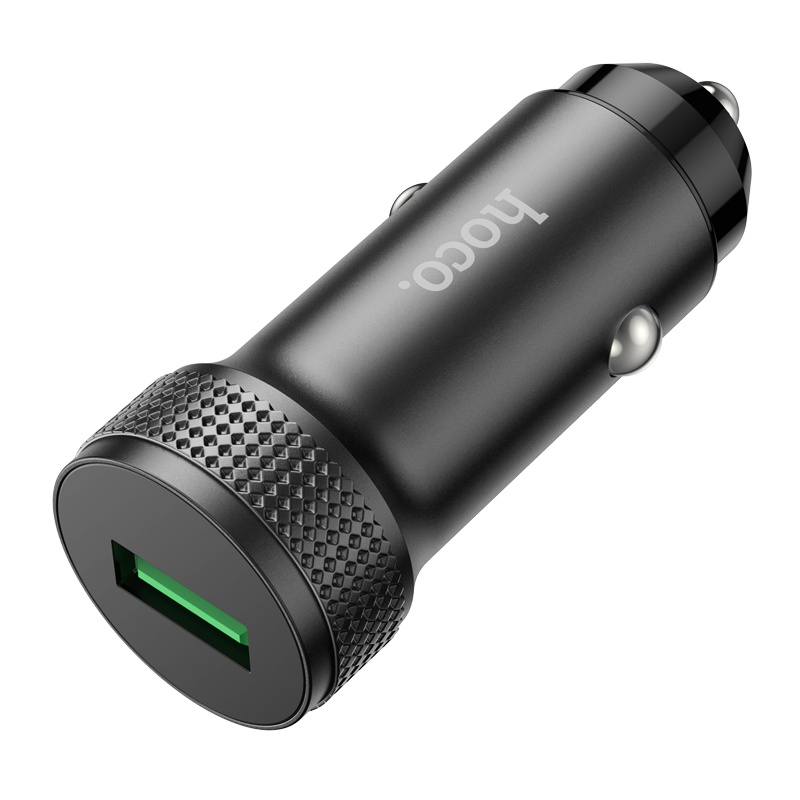 Auto-oplader HOCO Z49A, 18W, 3A, 1 x USB-A, Zwart