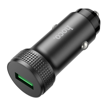Auto-oplader HOCO Z49A, 18W, 3A, 1 x USB-A, Zwart