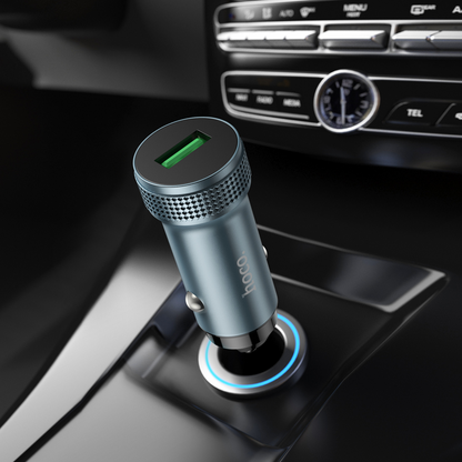 Auto-oplader HOCO Z49A, 18W, 3A, 1 x USB-A, Zwart