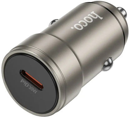 Auto-oplader HOCO Z57, 30W, 3A, 1 x USB-C, Grijs