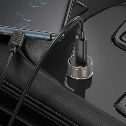Auto-oplader HOCO Z57, 30W, 3A, 1 x USB-C, Grijs