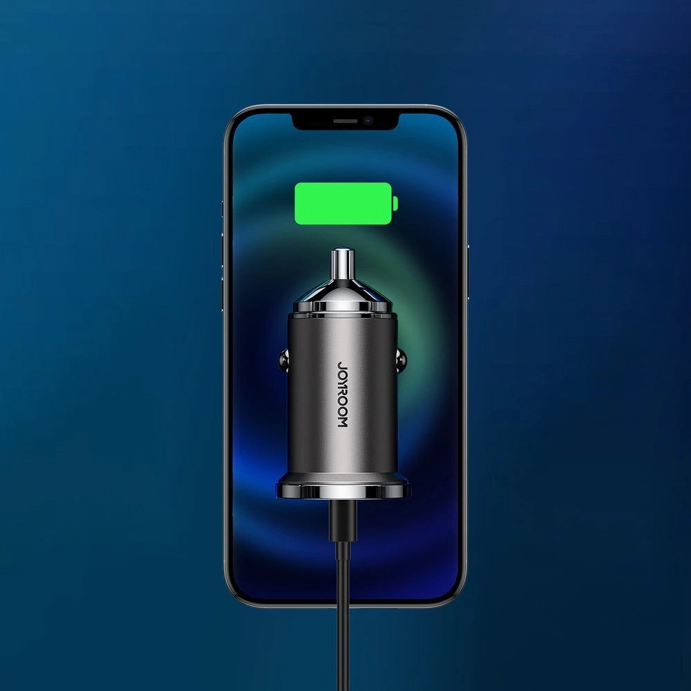Auto-oplader Joyroom C-A35, 45W, 5A, 1 x USB-A - 1 x USB-C, Gri