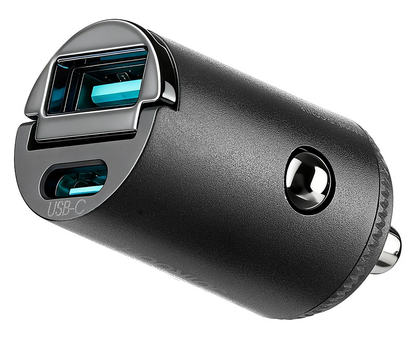 Auto-oplader Joyroom JR-CCN18, 65W, 1 x USB-A - 1 x USB-C, Zwart