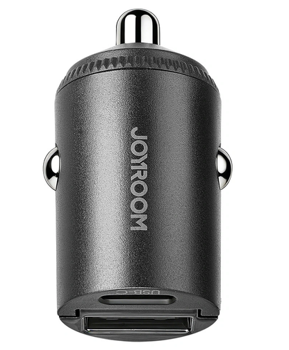 Auto-oplader Joyroom JR-CCN18, 65W, 1 x USB-A - 1 x USB-C, Zwart