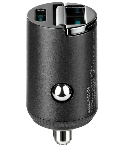 Auto-oplader Joyroom JR-CCN18, 65W, 1 x USB-A - 1 x USB-C, Zwart