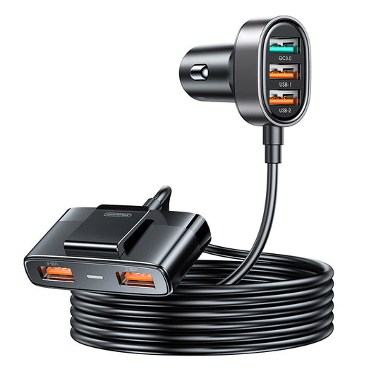 Car Charger Joyroom JR-CL03 Pro, 45W, 3.1A, 5 x USB-A, Black 