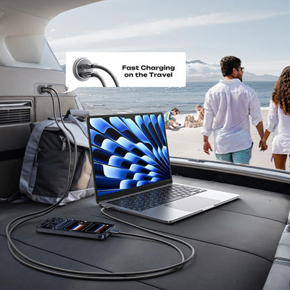 Autolader Lisen, 45W, 3A, 2 x USB-C, Zwart YL0223080007