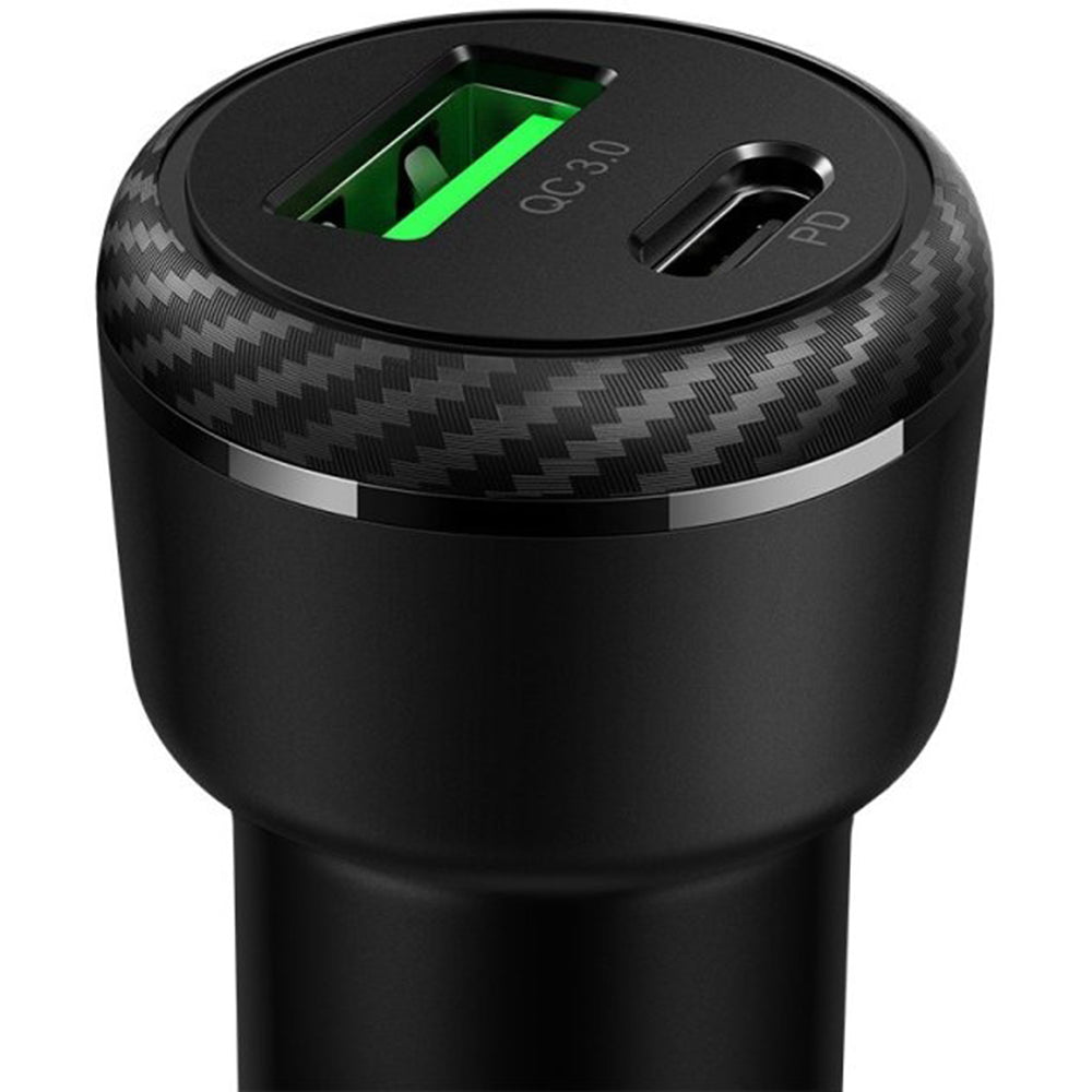 Auto-oplader McDodo CC-5970, 38W, 3A, 1 x USB-A - 1 x USB-C, Zwart