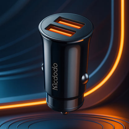 Auto-oplader McDodo CC-6602, 12W, 2.4A, 2 x USB-A, Zwart