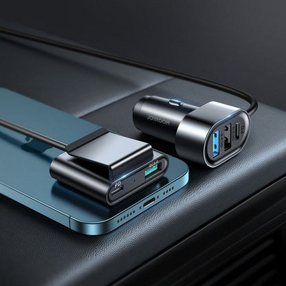 Auto-oplader Joyroom JR-CL05, 72W, 3A, 2 x USB-C - 3 x USB-A, Zwart