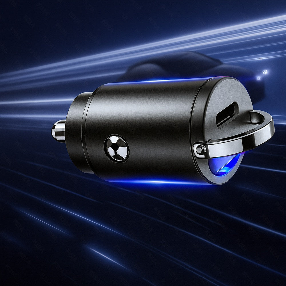 Autolader Techsuit C5 NanoVolt, 30W, 3A, 1 x USB-C, Zwart