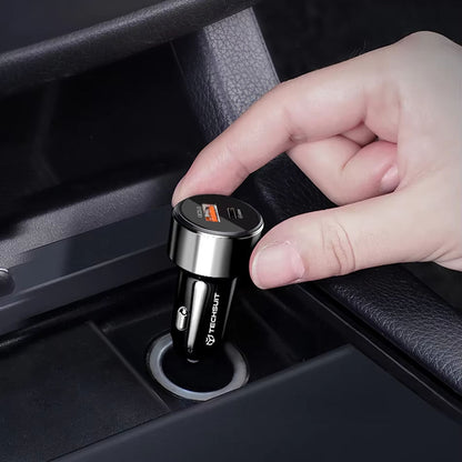 Auto-oplader Techsuit TE-P31 Premium, 48W, 3A, 1 x USB-A - 1 x USB-C, Zwart