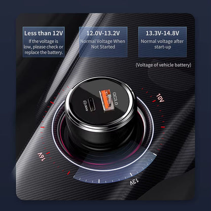 Auto-oplader Techsuit TE-P31 Premium, 48W, 3A, 1 x USB-A - 1 x USB-C, Zwart