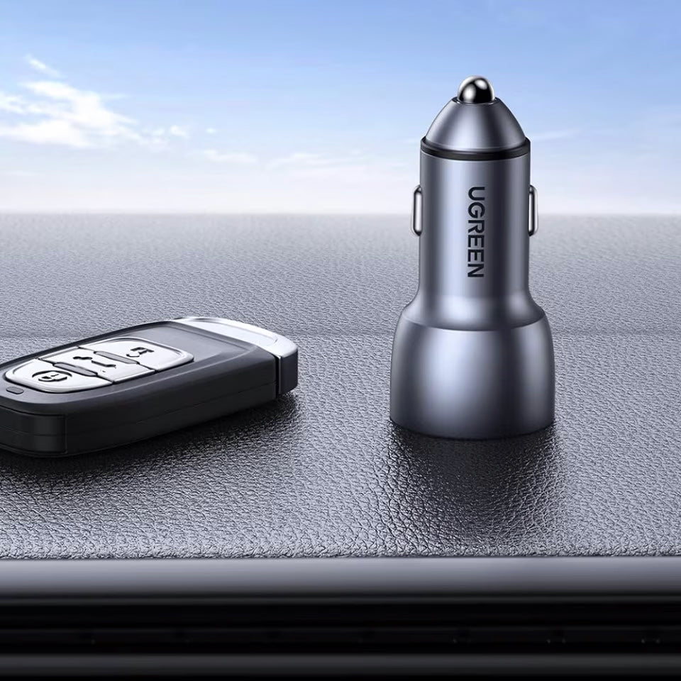 Autolader UGREEN CD213, 36W, 3A, 2 x USB-A, Grijs 