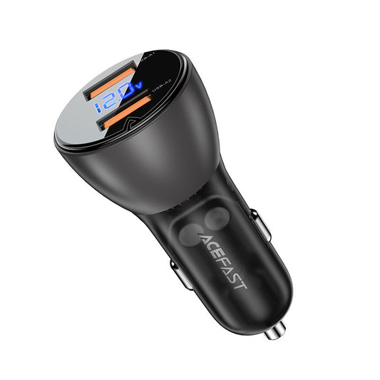 Acefast B7 Car Charger, 45W, 4.5A, 2 x USB-A, Black