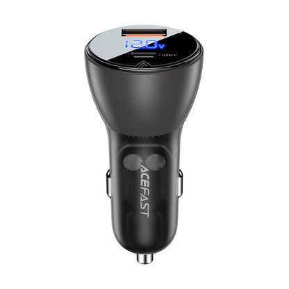 Acefast Auto-oplader B6, 63W, 3.6A, 1 x USB-A - 1 x USB-C, Zwart